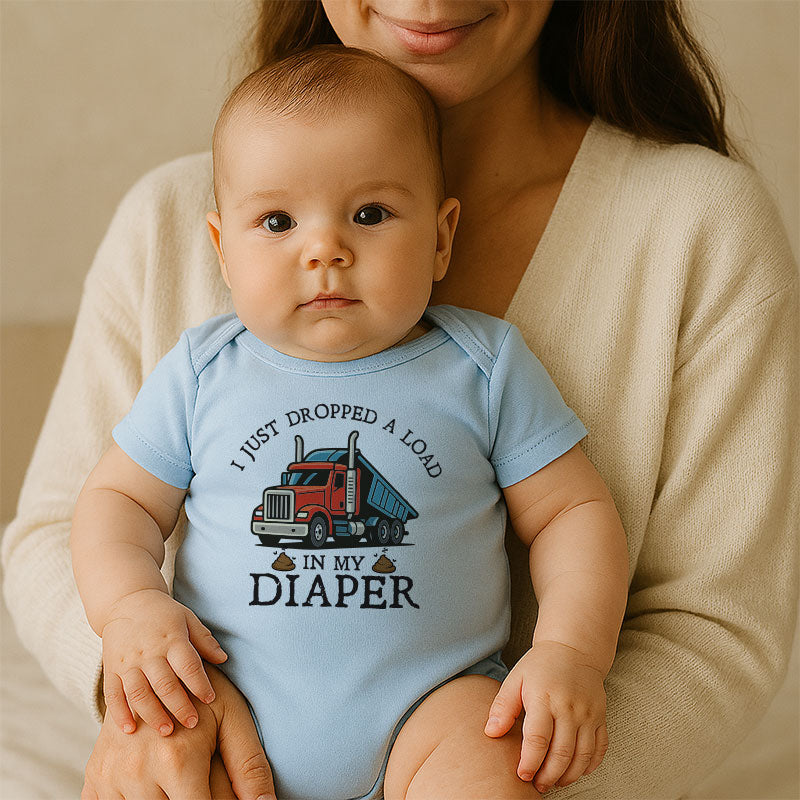 Funny Trucker Baby Bodysuit for Boys and Girls Soft Cotton Infant One Piece Cute Newborn Outfit Baby Shower Gift for Parents