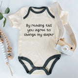 Funny Change My Diaper Joke Baby Bodysuit Newborn Custom Shirt Unisex Infant Clothing Parenthood Pregnancy Announcement Gift