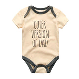 Cuter Version of Dad Bodysuit Funny Hilarious Humor Baby Clothes with sayings New Dad Gift Father's Day Baby Shower Daddy's Miniature Mini Me Romper