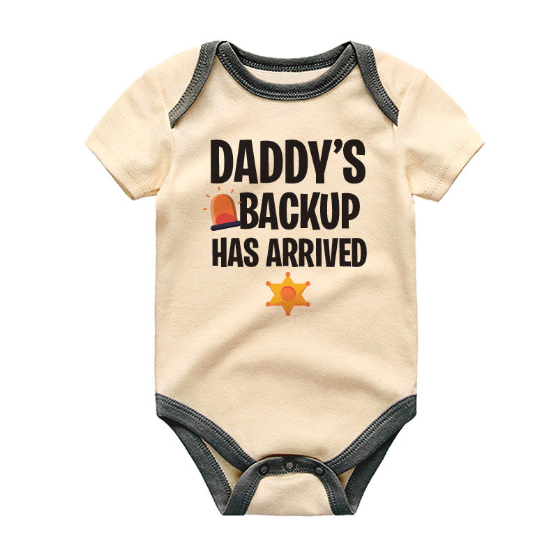 Daddy’s Back Up Has Arrived Baby Bodysuit Police Theme Newborn Infant Outfit Baby Shower Gift Canada Vêtements bébé
