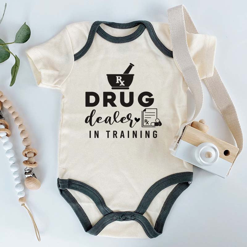 Cute Funny Pharmacist in training Custom Bodysuit Future Drug analyst Pharmaceutical Pharmacy Prescription Expert Healthcare Pharmacology Baby Outfit