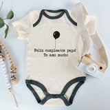 Happy Birthday Papa Daddy Custom Baby Clothes First Birthday Celebration with Dad Feliz Cumpleanos Papa Spanish Baby Bodysuit Pregnancy Announcement Gift