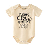 Future CPA like my Aunt Baby Clothes Future Certified Public Accountant Bodysuit Auntie's little Account in training outfit