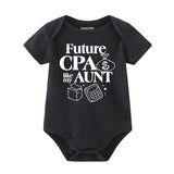 Future CPA like my Aunt Baby Clothes Future Certified Public Accountant Bodysuit Auntie's little Account in training outfit