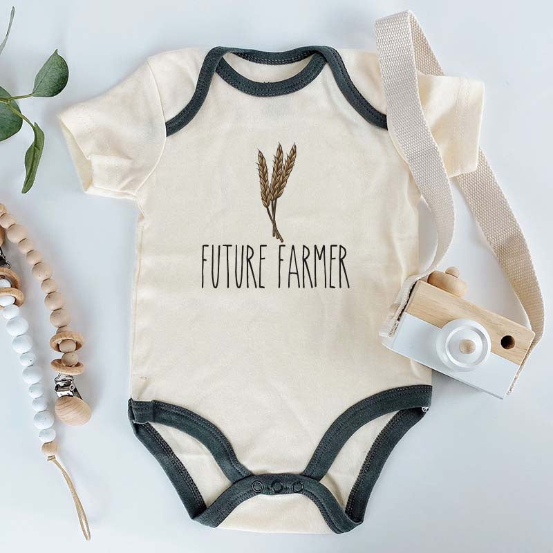 Future Farmer Baby Bodysuit Newborn Farm Outfit Infant Farming Apparel Baby Shower Gift Unisex Baby Clothing Agriculture Country Clothes Custom Shirt Baby Shower Gifts