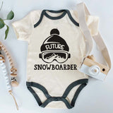 Future Snowboarder baby clothes Snowboarding Infant Outfit Snowboard baby shower gifts Snow Winter Sports Unisex Newborn Bodysuit Shredder Mountain Ski Baby Clothes