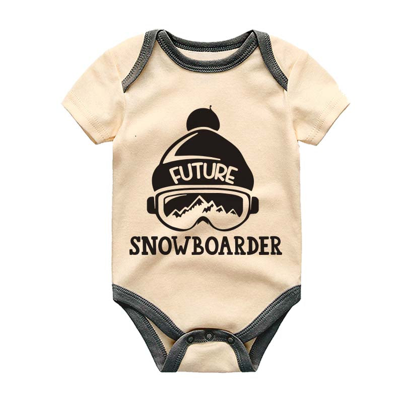 Future Snowboarder baby clothes Snowboarding Infant Outfit Snowboard baby shower gifts Snow Winter Sports Unisex Newborn Bodysuit Shredder Mountain Ski Baby Clothes