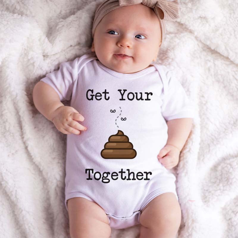 Funny baby Clothes Poop Design cute humorous newborn baby outfit baby shower gift novelty baby clothing Custom Shirt Pregnancy Reveal Baby Bodysuit