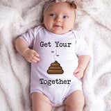 Funny baby Clothes Poop Design cute humorous newborn baby outfit baby shower gift novelty baby clothing Custom Shirt Pregnancy Reveal Baby Bodysuit