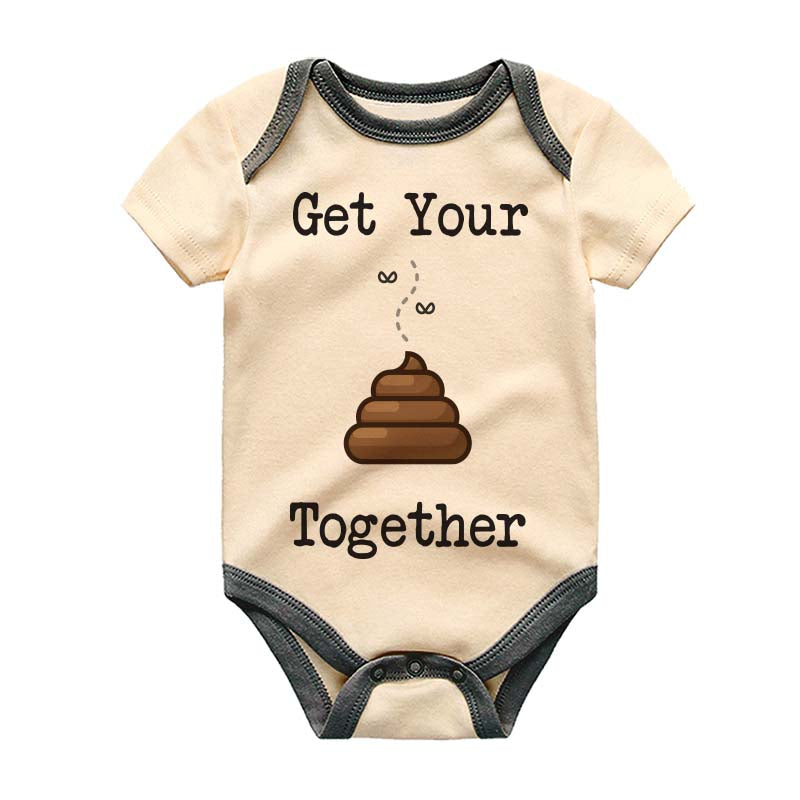 Funny baby Clothes Poop Design cute humorous newborn baby outfit baby shower gift novelty baby clothing Custom Shirt Pregnancy Reveal Baby Bodysuit