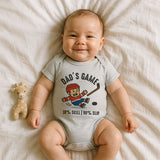 Funny Hockey Dad Baby Bodysuit Newborn Infant Outfit Sports Theme Boy Girl Gift