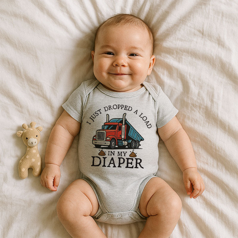 Funny Trucker Baby Bodysuit for Boys and Girls Soft Cotton Infant One Piece Cute Newborn Outfit Baby Shower Gift for Parents
