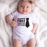 Happy first father's day Daddy Cute Newborn Infant Unisex Baby Bodysuit Gender Neutral Baby Clothing New Parents Baby Shower Gift Custom Shirt