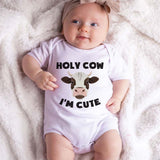 Cute Cow print baby outfit Funny Farm baby apparel animal-themed baby clothing humorous Personalized baby bodysuit Baby Boy Girl Shower Gift Custom Shirt