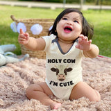 Cute Cow print baby outfit Funny Farm baby apparel animal-themed baby clothing humorous Personalized baby bodysuit Baby Boy Girl Shower Gift Custom Shirt