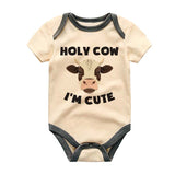 Cute Cow print baby outfit Funny Farm baby apparel animal-themed baby clothing humorous Personalized baby bodysuit Baby Boy Girl Shower Gift Custom Shirt