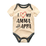 I love my Amma and Appa Unisex Infant Baby Clothes Indian Baby Apparel Baby Shower Gift for Parents Cute Custom Bodysuit Personalized Baby Gift