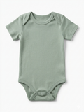 0-3 Months Baby Bodysuit – Soft Cotton Infant clothes Newborn Essentials Unisex Baby Outfit (Sage Color)
