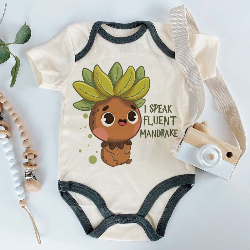 Funny Mandrake baby outfit magical baby clothes fantasy-themed Unisex baby clothing cute adorable baby apparel Newborn Baby Boy Girl Custom Outfit Shirt