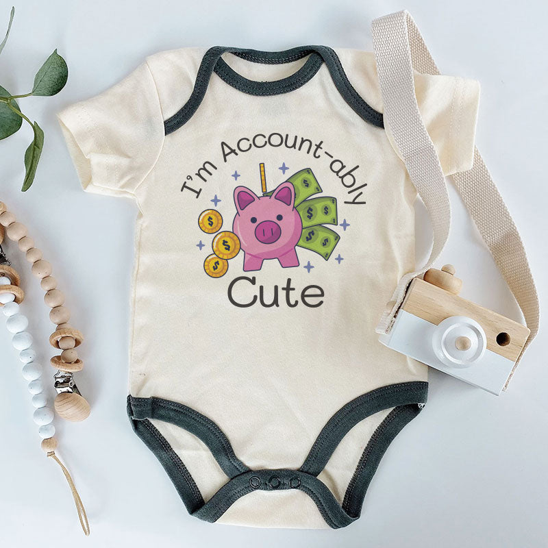 I'm account-ably Cute Baby Clothes Future Accountant Baby Outfit Futre CPA Bodysuit