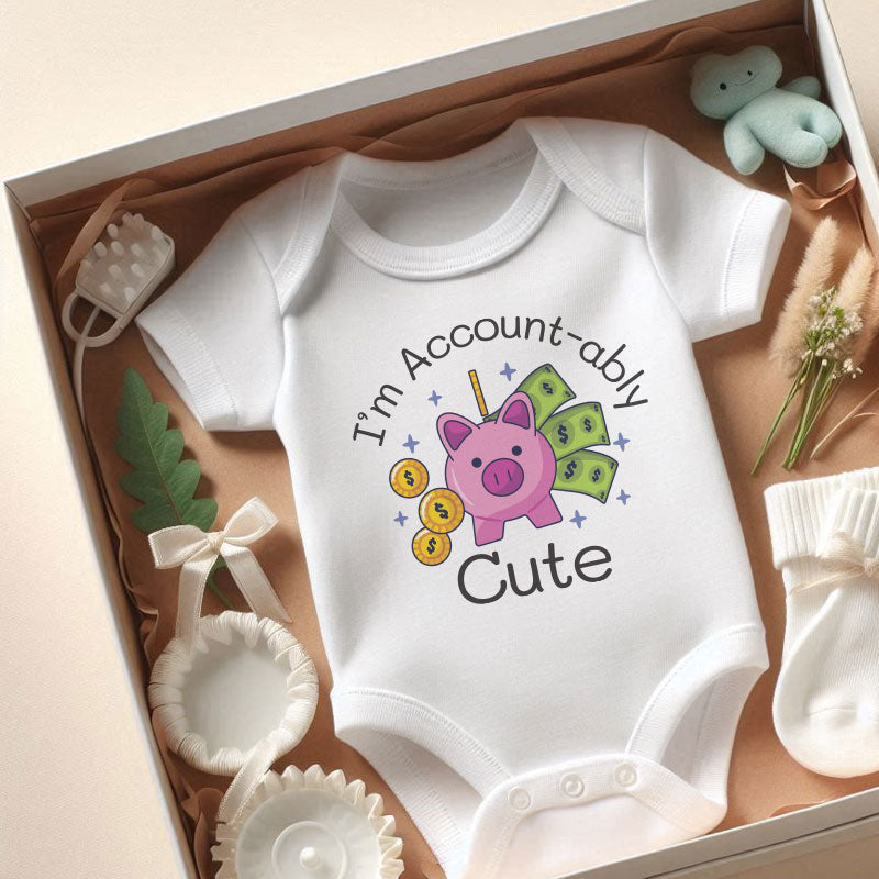 I'm account-ably Cute Baby Clothes Future Accountant Baby Outfit Futre CPA Bodysuit