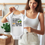 Farm Baby Gift, Funny Daddy Farm Baby Bodysuit, Farm Turf Tractor Baby Clothes, Unisex Baby Gift, KiddiePro baby clothes, Farm-themed Infant Apparel, Humorous Baby Romper, Unique Baby Shower Present, Cute Farm Outfit, Country Life Newborn Clothes, Farmyard Fashion, Adorable Toddler Wear, Funny Baby Clothing, KiddiePro Baby bodysuits.