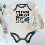 Gaming Baby Bodysuit, Gamer Dad Baby Clothes, Playing Video Games Baby Romper, Unique Baby Gift, KiddiePro Baby apparel, Gamer-themed Infant Apparel, Funny Baby Romper, Special Baby Shower Present, Cute Gaming Outfit, Geeky Newborn Clothes, Gaming Family Fashion, Adorable Toddler Wear, Funny Baby Clothing, KiddiePro Baby bodysuit.