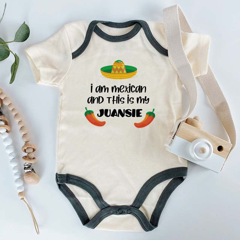 Cute Trendy Mexican traditional Hat Fiesta Heritage Cinco de Mayo Baby Outfit Pregnancy Announcement Reveal Baby Gift