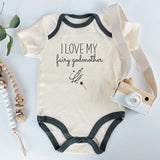 I love my Fairy Godmorther Baby Clothes Baptismal Unisex Custom Baby Clothing Baptism Bodysuit Baby Shower Gift