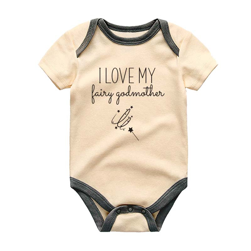 I love my Fairy Godmorther Baby Clothes Baptismal Unisex Custom Baby Clothing Baptism Bodysuit Baby Shower Gift