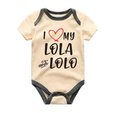 I love my Lola and Lolo Filipino baby clothing Custom Baby Bodysuit Tagalog baby clothes Pinoy Outfit Grandparents Cultural Gift Unisex baby clothing