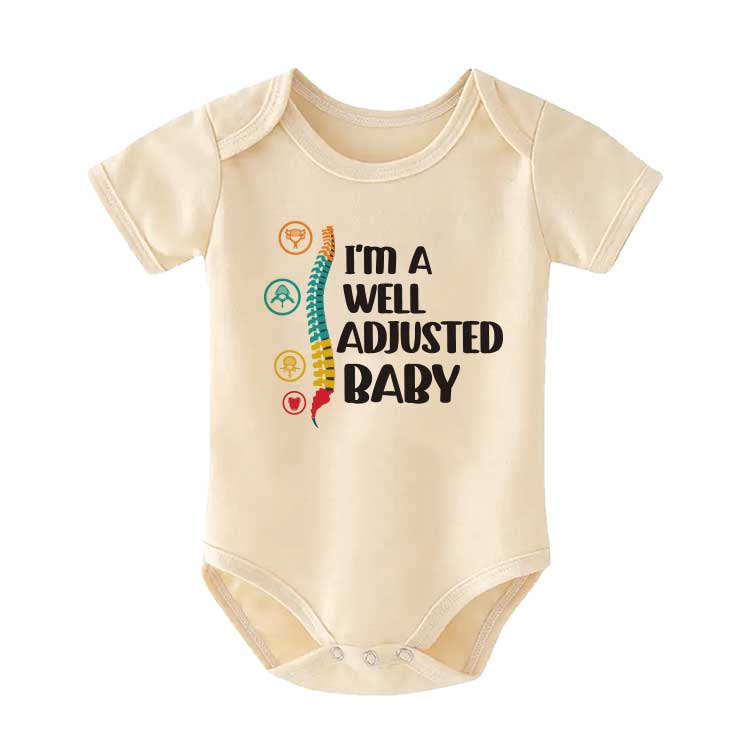 I'm a well adjusted baby Chiropractor baby bodysuit Baby gift chiropractic care Future Chiropractor