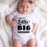 Funny Big cousin reveal new cousin Pregnancy announcement Gift cute baby outfit Custom Shirt Future Cousin Romper New Dad Mom Unisex Baby Clothing