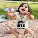 Funny Big cousin reveal new cousin Pregnancy announcement Gift cute baby outfit Custom Shirt Future Cousin Romper New Dad Mom Unisex Baby Clothing