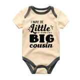 Funny Big cousin reveal new cousin Pregnancy announcement Gift cute baby outfit Custom Shirt Future Cousin Romper New Dad Mom Unisex Baby Clothing