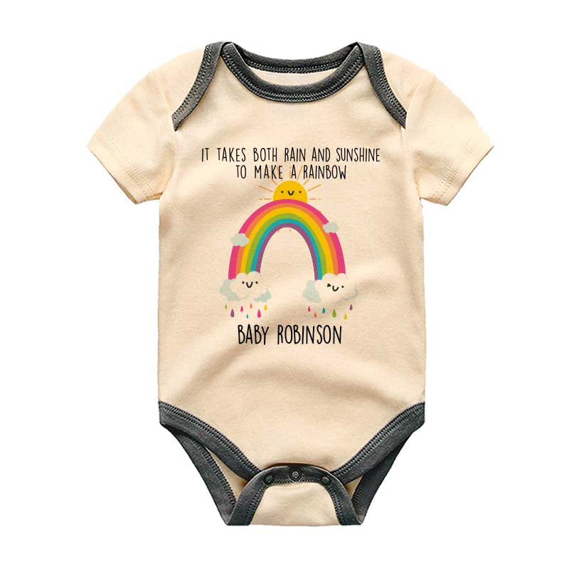 Miracle Baby Romper Rainbow Coming Soon Baby Bodysuit IVF In vitro Fertilization Hope Faith Answered Prayers Coming Soon Unisex Baby Clothing Shower Gift Parenthood New Beginnings