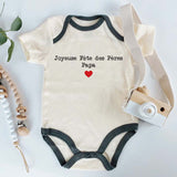 Cute French Personalized Baby Bodysuit Fathers Day Unisex Gift Joyeuse fête des pères Outfit