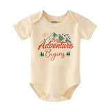 Adventure Begins Baby announcement Bodysuit, Little Adventurer traveler, Pregnancy NewsBaby Gift