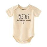 Besties like our moms  Unisex Infant One Piece Baby Bodysuit matching bestfriends baby outfit