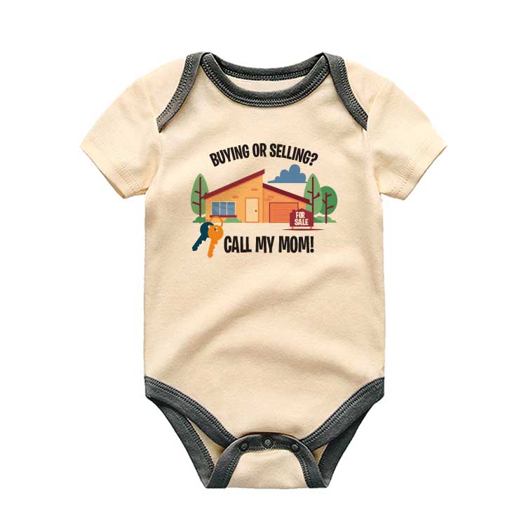 Buying or Selling Call my Mom-Real Estate Agent Baby Bodysuit, Home Buying Baby clothes, Real estate agent mom baby outfit