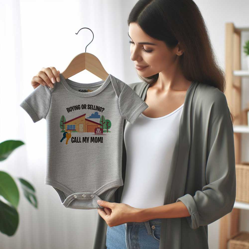 Buying or Selling Call my Mom-Real Estate Agent Baby Bodysuit, Home Buying Baby clothes, Real estate agent mom baby outfit