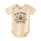 Campfire Baby bodysuit-Camping baby outfit, litte camper, Adventure outdoor baby clothes,