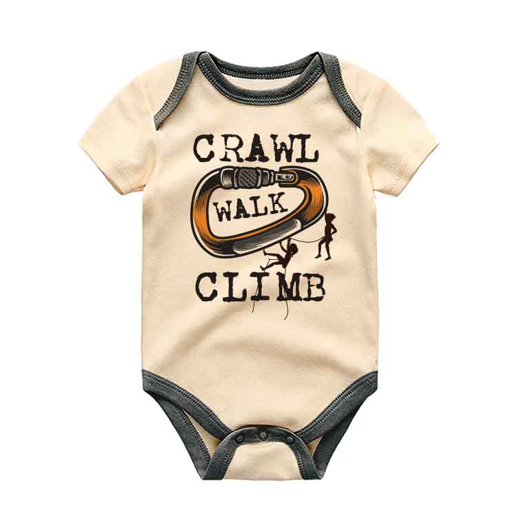 Crawl Walk Climb Baby Bodysuit, Rock Climbing, Mountain Climbing, Rock Climber Baby Clothes, Hiking , Outdoor Adventure Baby outfit