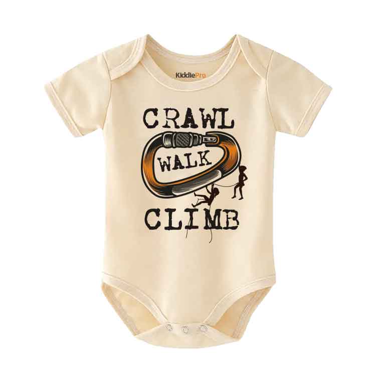 Crawl Walk Climb Baby Bodysuit, Rock Climbing, Mountain Climbing, Rock Climber Baby Clothes, Hiking , Outdoor Adventure Baby outfit