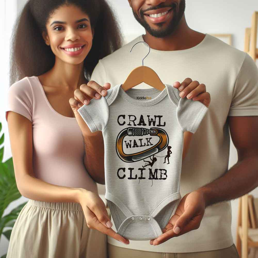 Crawl Walk Climb Baby Bodysuit, Rock Climbing, Mountain Climbing, Rock Climber Baby Clothes, Hiking , Outdoor Adventure Baby outfit