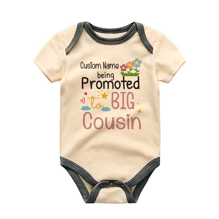 Custom Name Baby Bodysuit, Big Cousin baby clothes,Custom Baby Gift, Personalized baby gift