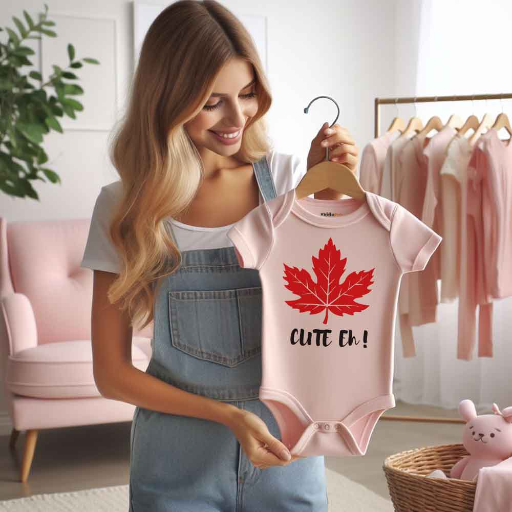 Cute Eh Canada Baby Bodysuit, First Canada Day, Canadian Infant baby Clothing, Maple Leaf Baby clothes