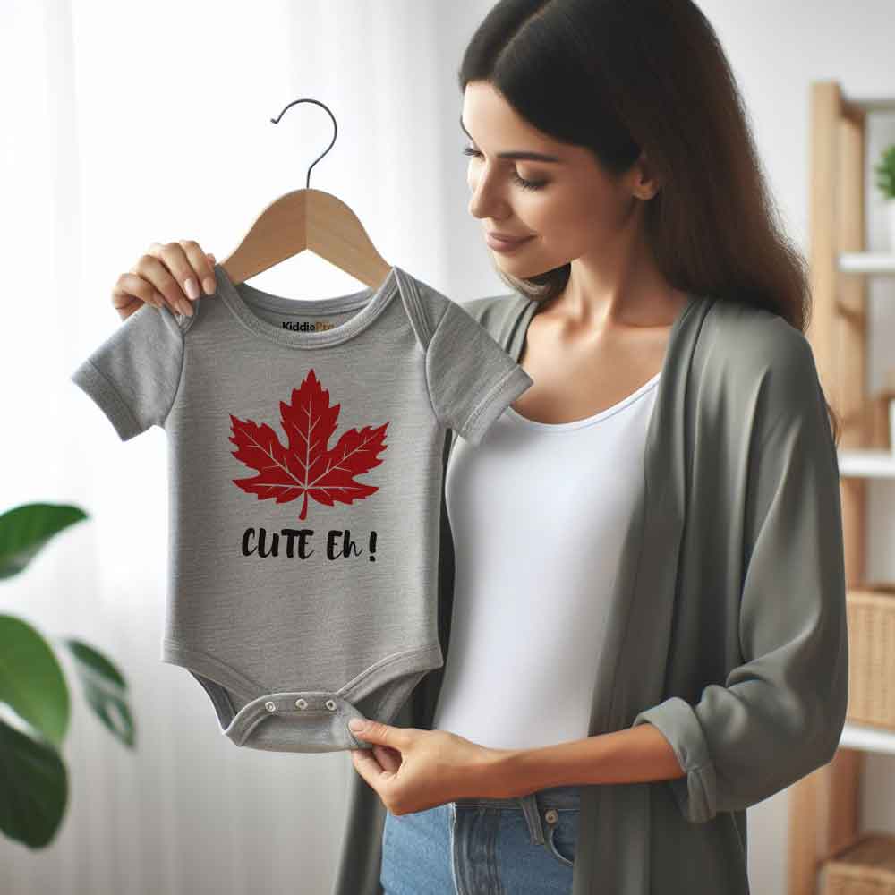 Cute Eh Canada Baby Bodysuit, First Canada Day, Canadian Infant baby Clothing, Maple Leaf Baby clothes