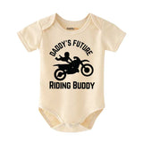 Daddy's Future Riding Buddy Baby Bodysuit  motorcycle father son daughter bond Future Rider baby clothes