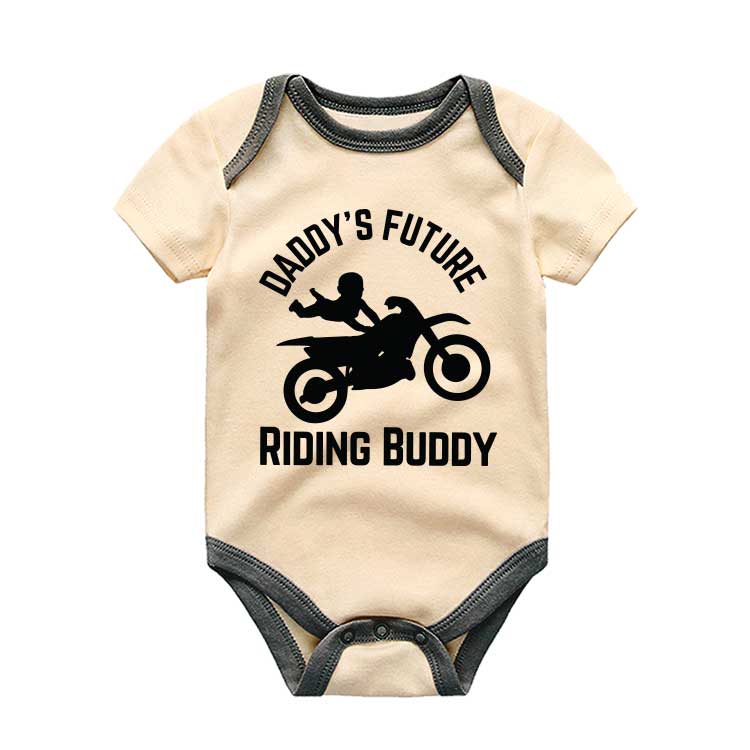 Daddy's Future Riding Buddy Baby Bodysuit  motorcycle father son daughter bond Future Rider baby clothes